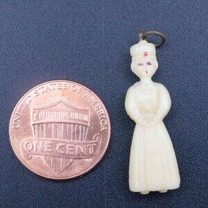 Vintage Celluloid Plastic Figurine Person Cracker Jack Prize Charm for Bracelet
